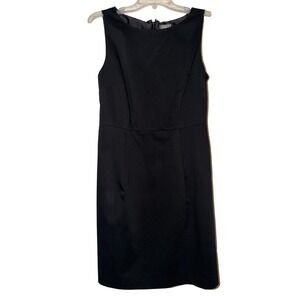 Ann Taylor Black Sleeveless Sheath Dress Size 8 Career Office Business
